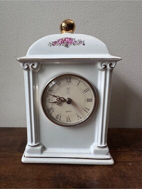 Vintage Paul Sebastian Fine Porcelain Quartz Mantel Clock 1993 Limited Edition